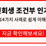 개인회생 조건부인가